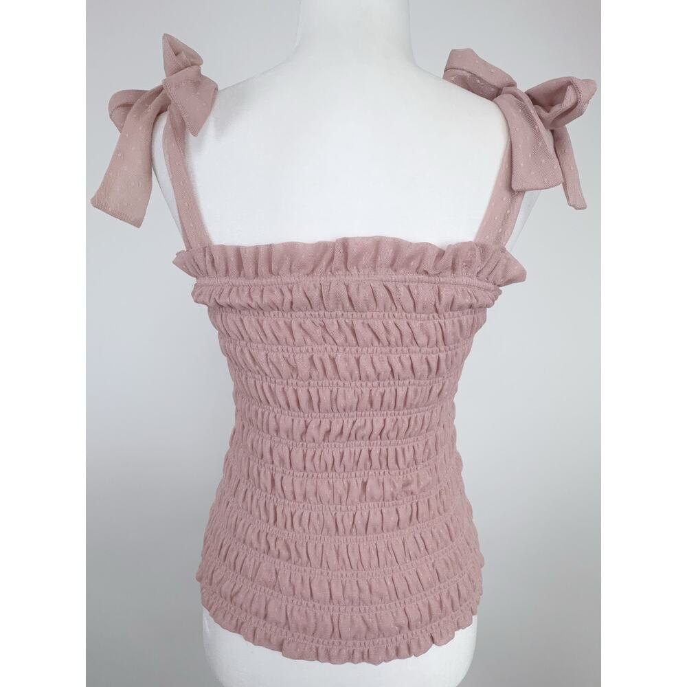 Anthropologie Smocked Cami Tank Top in Pink Size Small - Picture 4 of 10